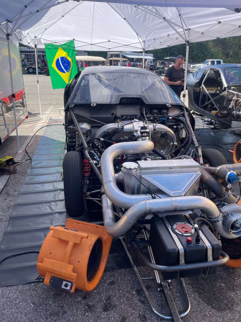 Turbo piping and performance components on a workbench