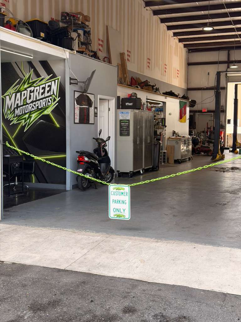 Inside the Mapgreen Motorsports work bay